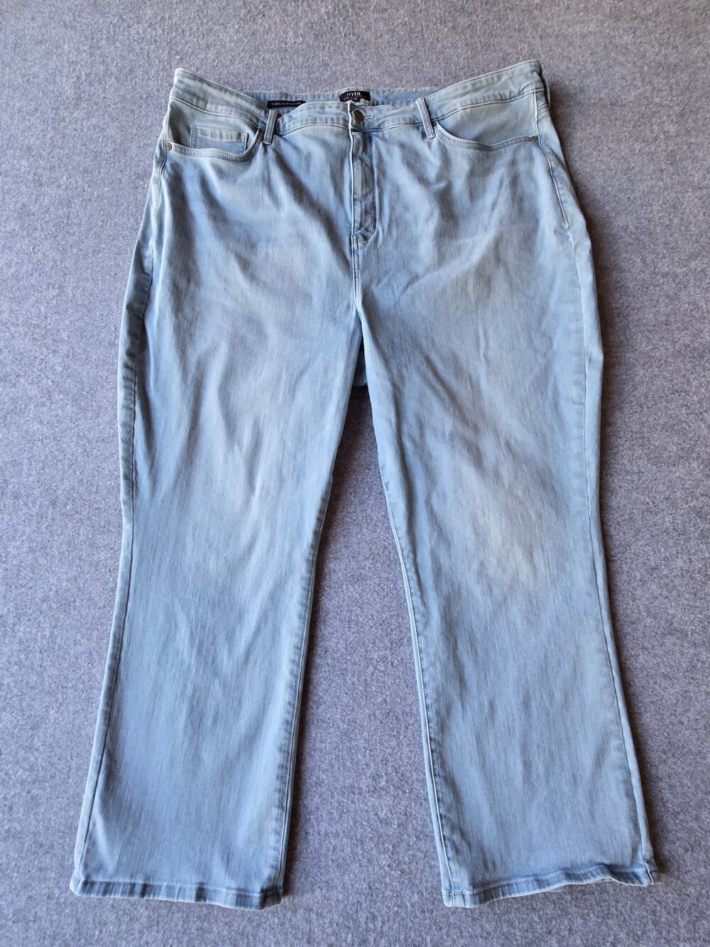 NYDJ Women's Jeans Marilyn Straight Mid-Rise Light Wash Size24 (44"x26.5")